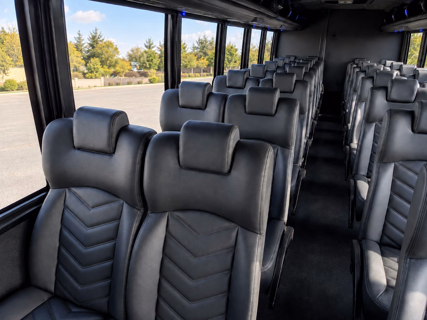 lubbock 18 passenger minibus interior
