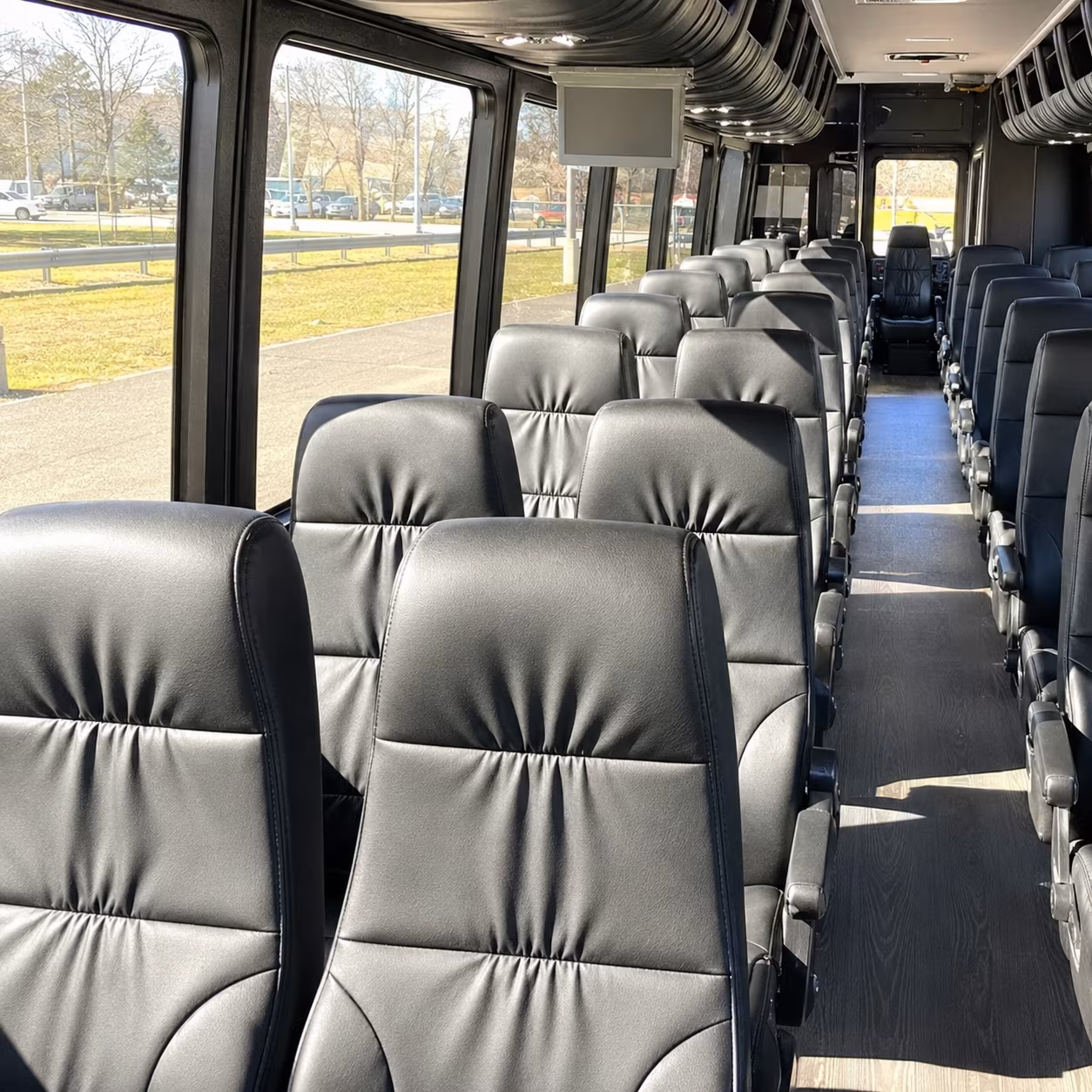 lubbock 28 passenger minibus inside