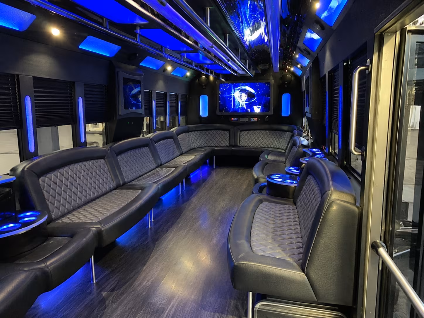 lubbock 28 passenger party bus interior