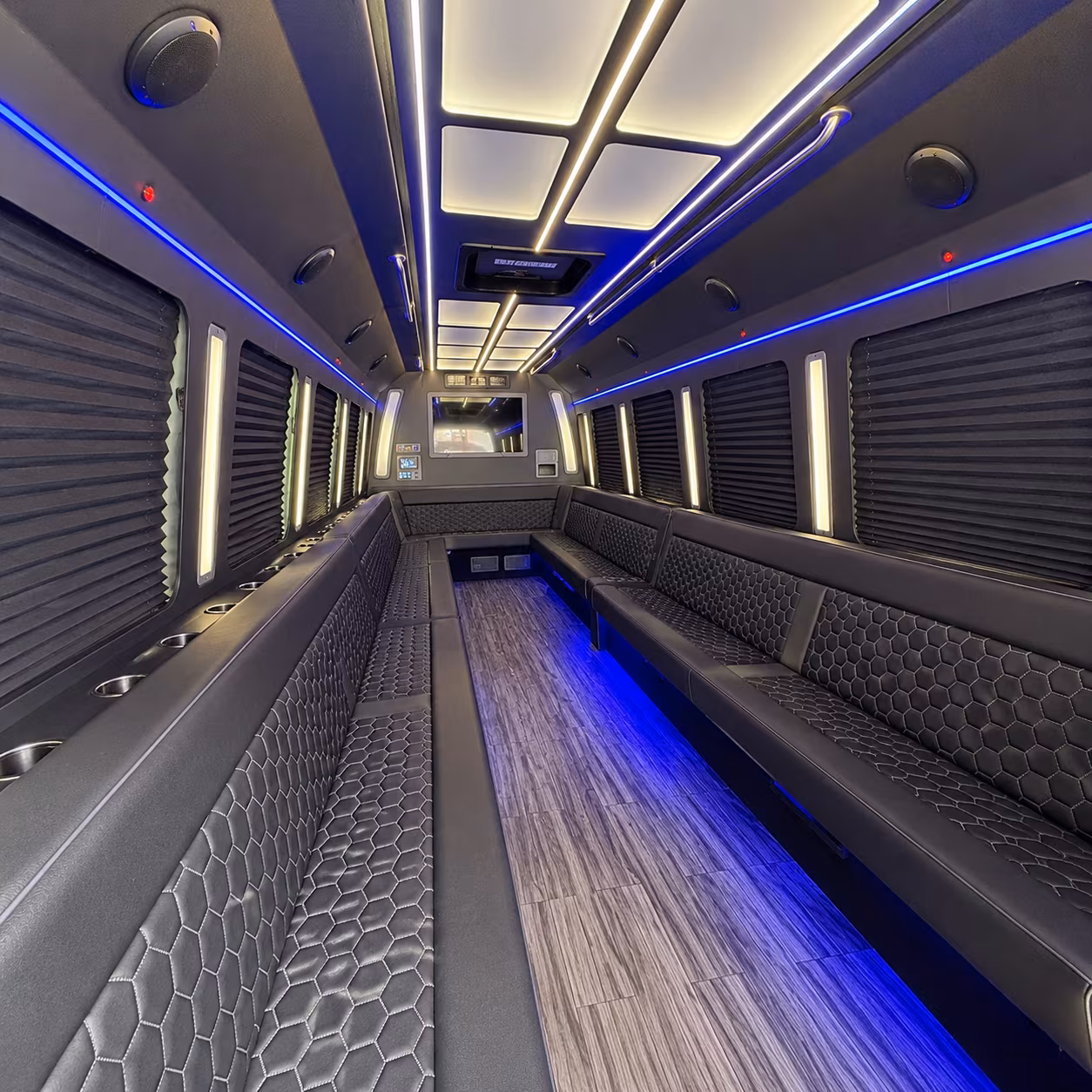 lubbock 30 passenger party bus interior