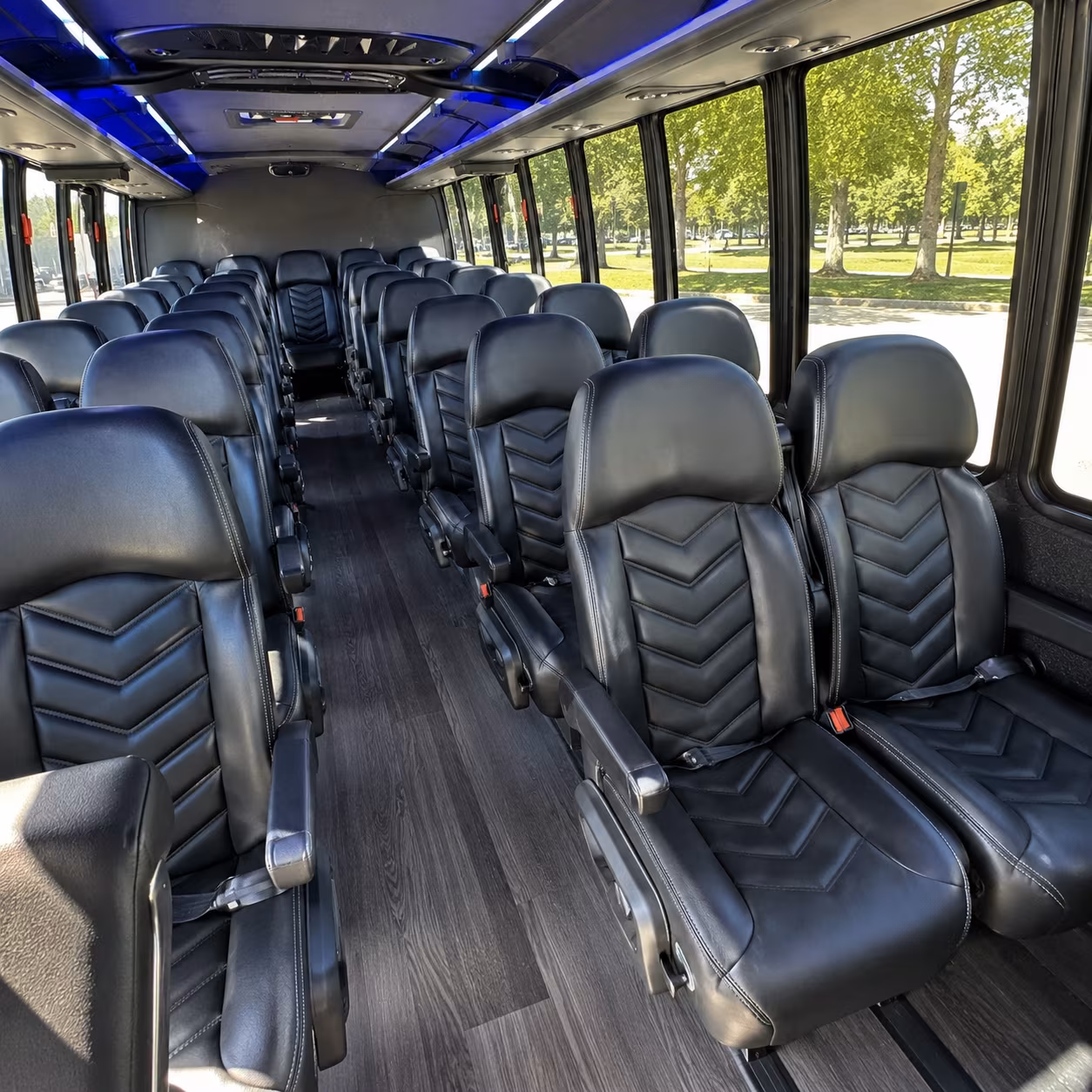 lubbock 35 passenger minibus interior