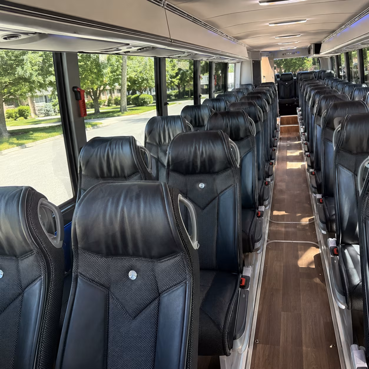 lubbock 40 passenger charter bus inside