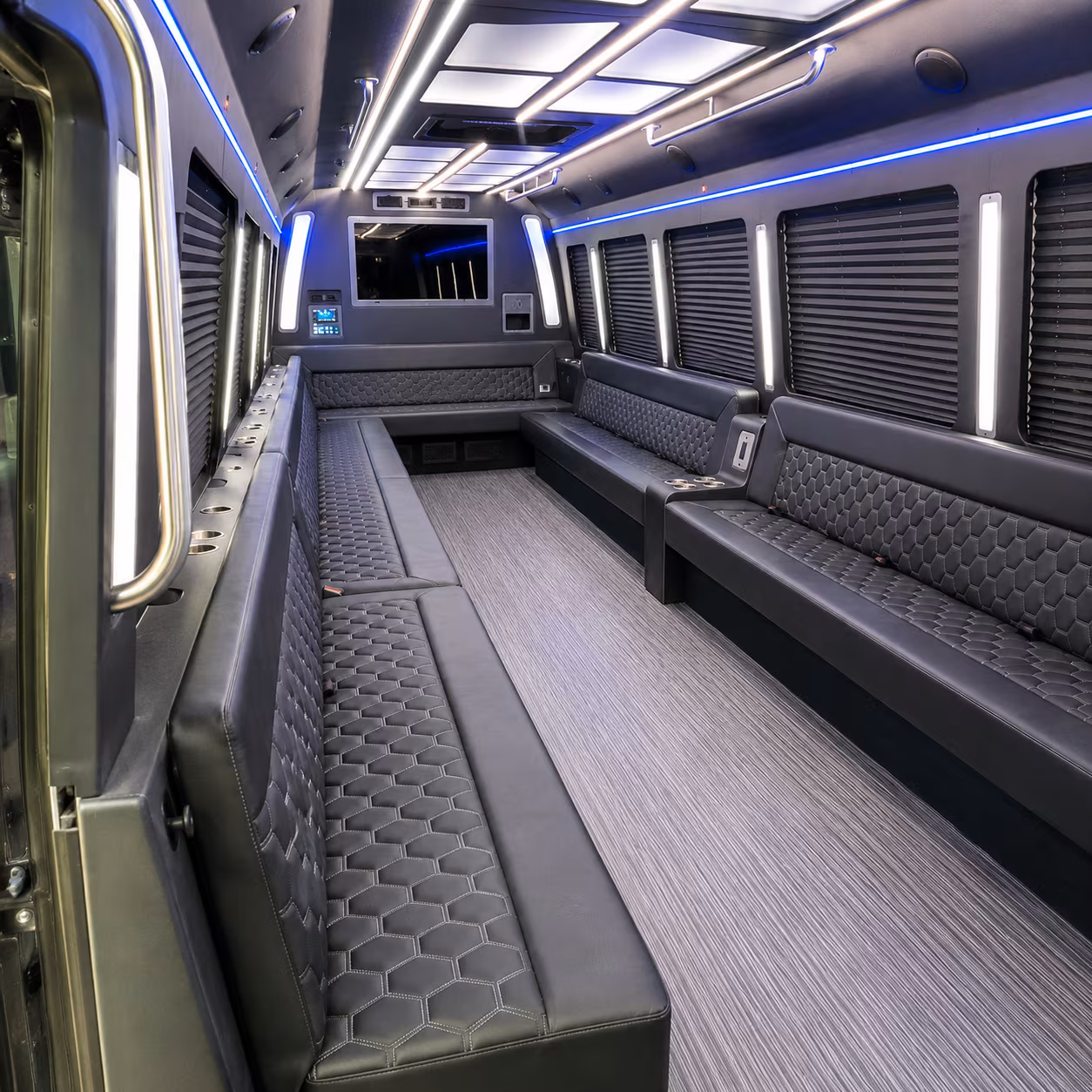 lubbock 40 passenger party bus interior