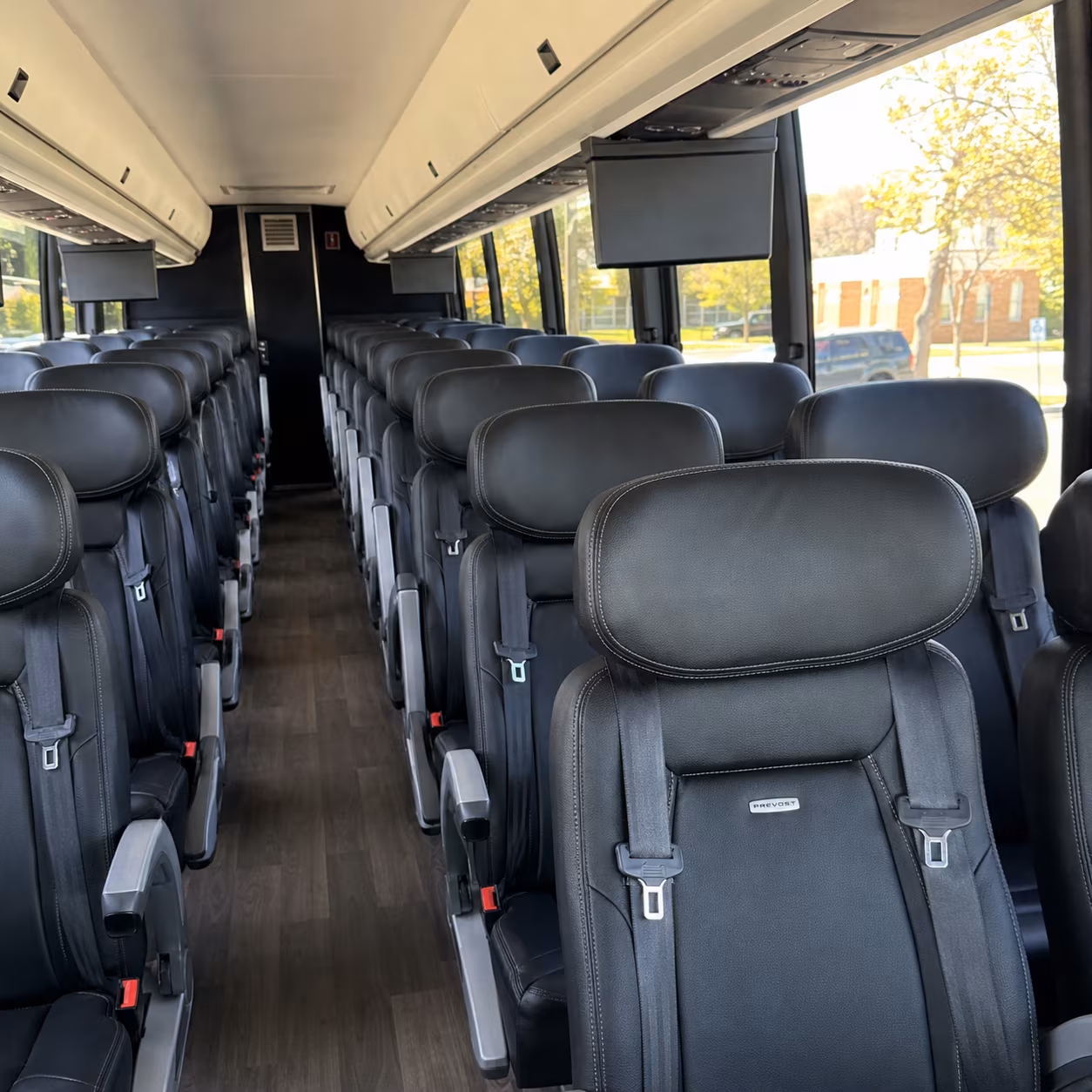 lubbock 45 passenger charter bus inside