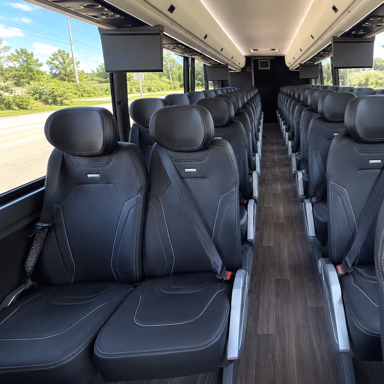 lubbock 47 passenger charter bus inside