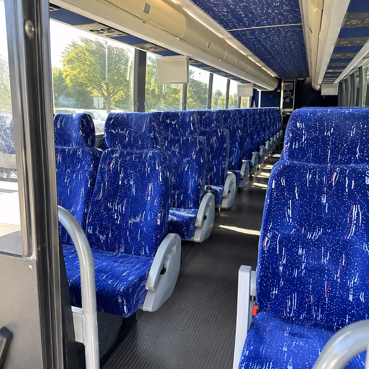 lubbock 50 passenger charter bus inside