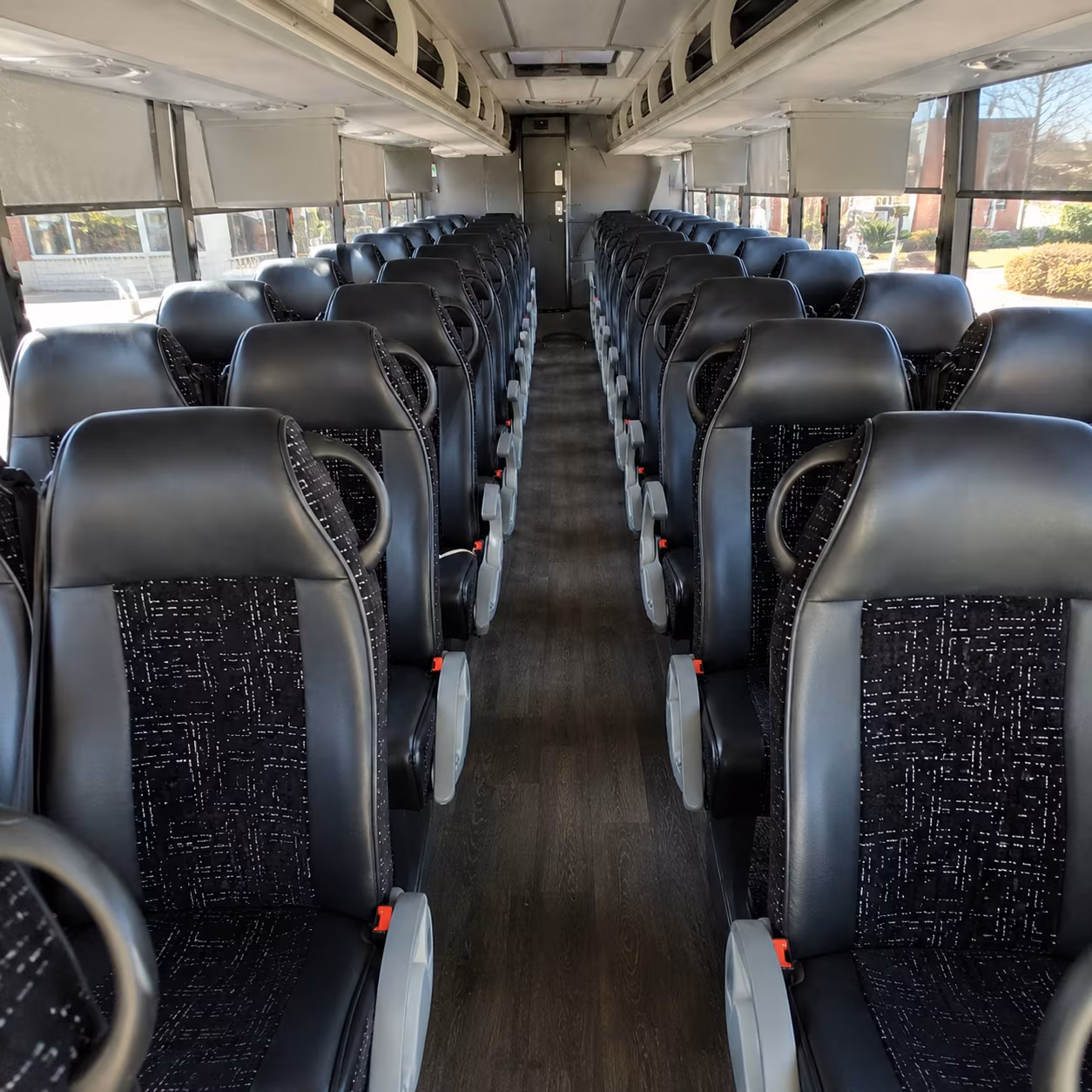 lubbock 54 passenger charter bus inside