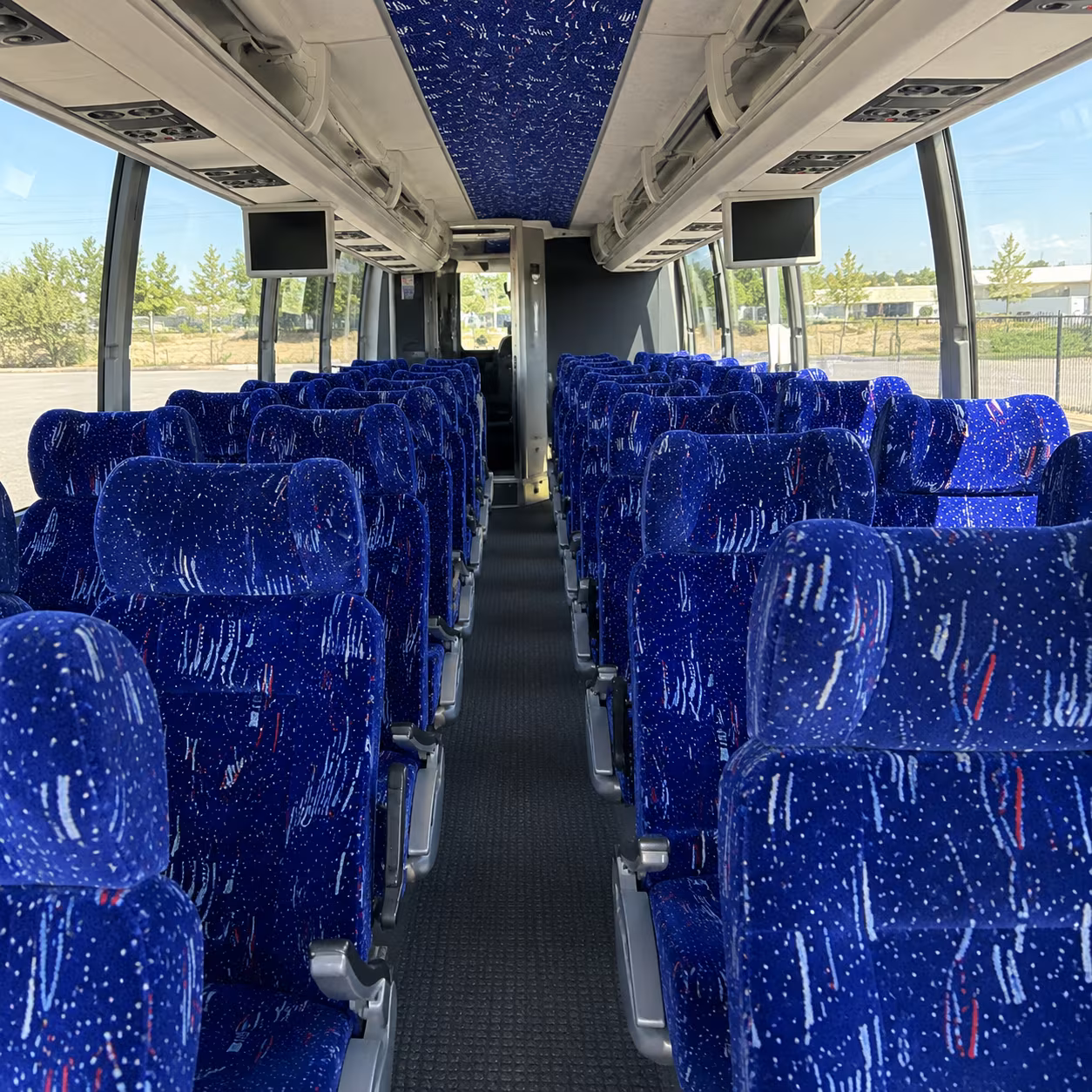 lubbock 54 passenger charter bus interior