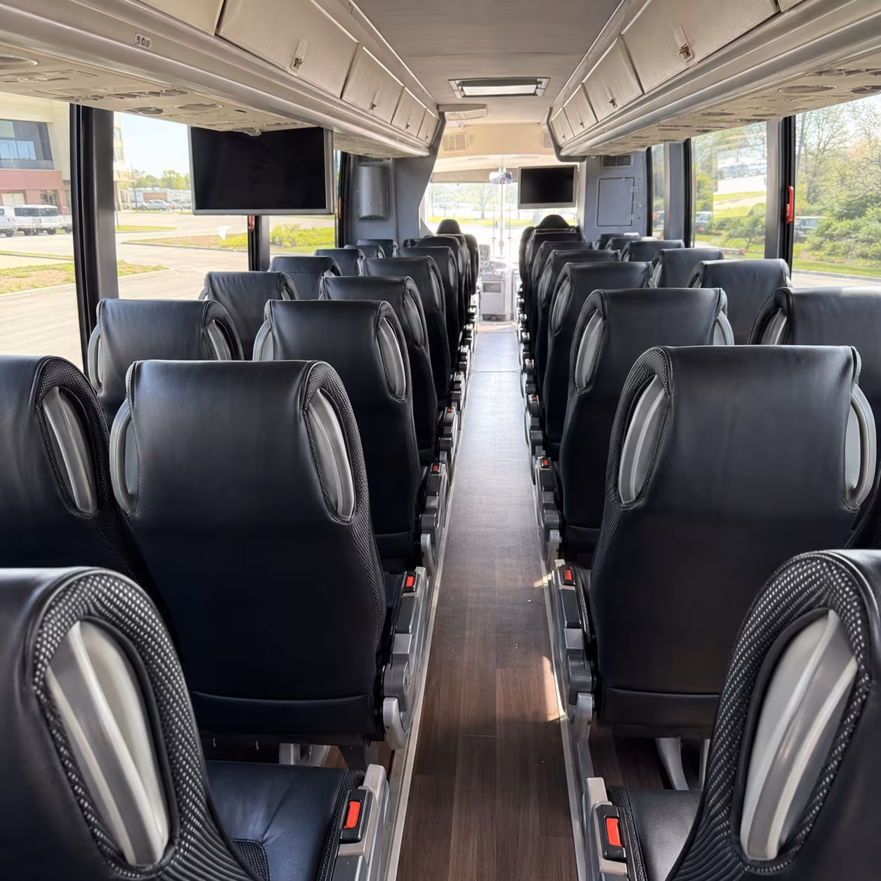 lubbock 56 passenger charter bus inside