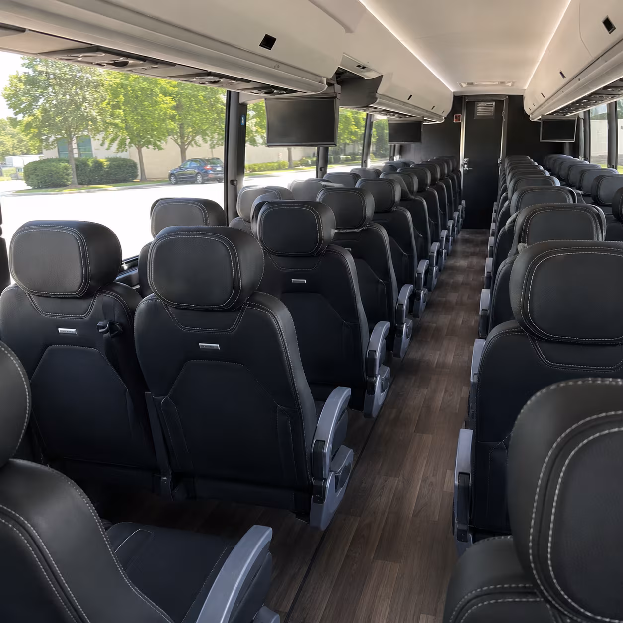 lubbock 56 passenger charter bus interior